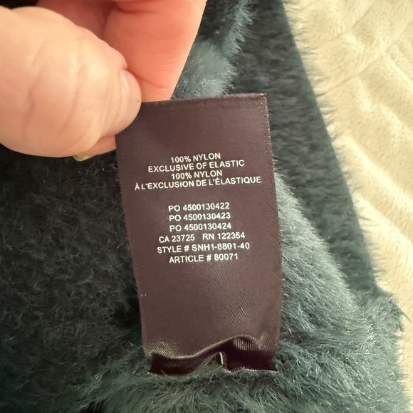 Babaton | M Dark Green Fuzzy Midi Dress – Faux Fur Feel - Picture 8 of 8